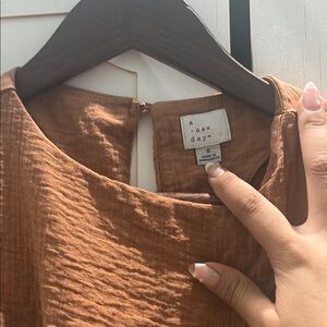 A New Day Rusty Brown Top